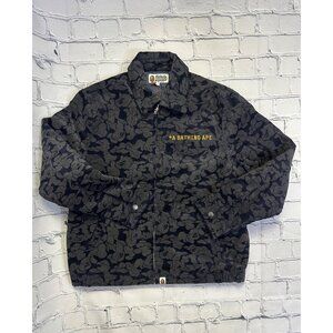 A BATHING APE Graphic Print Corduroy Jacket